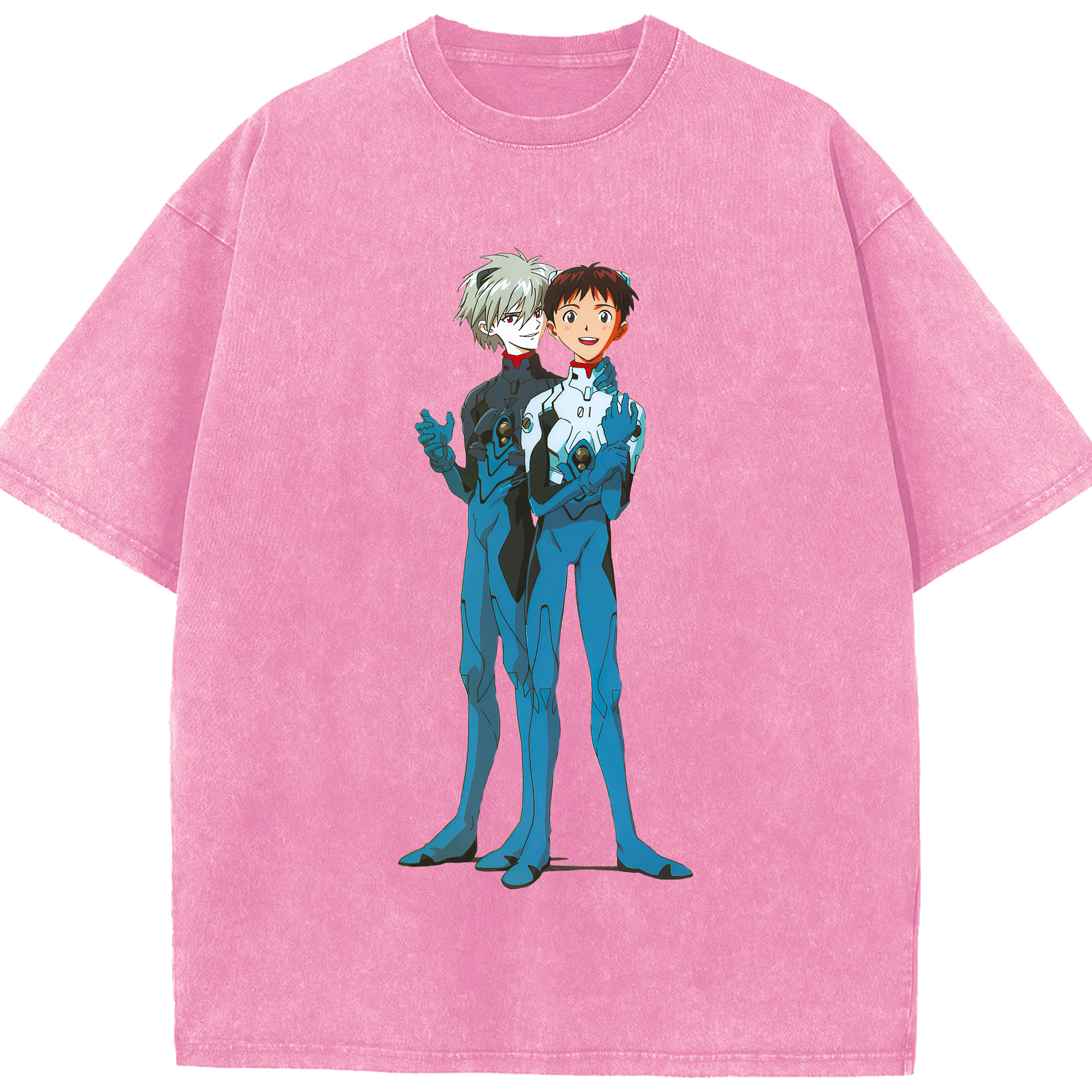（画像用） EVA 新世紀エヴァンゲリオン 綿100% ヴィンテージ風 半袖Tシャツ（フロントプリント）